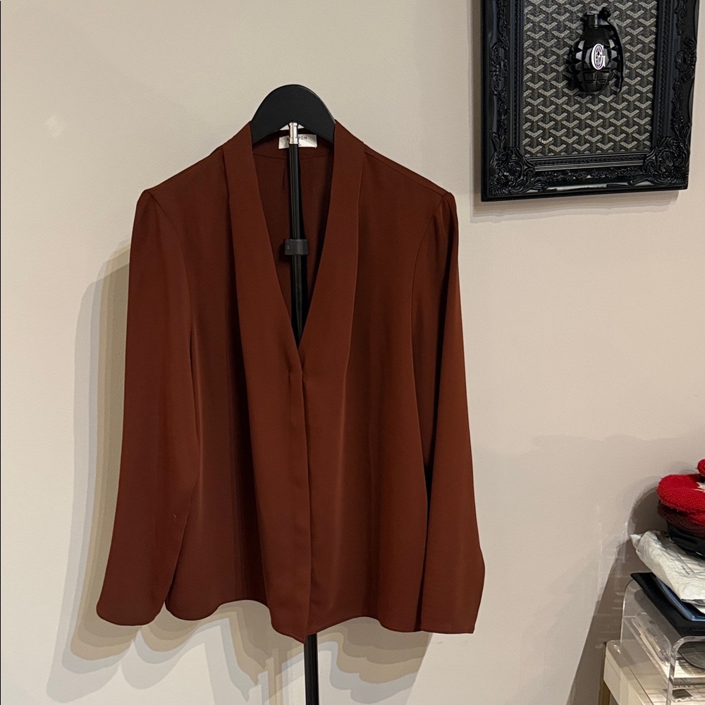Elegant Brown Women's Blouse